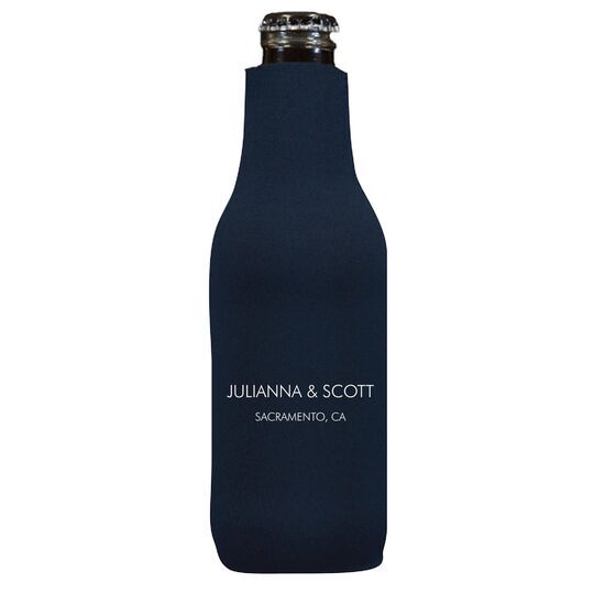 Small Text Bottle Koozie